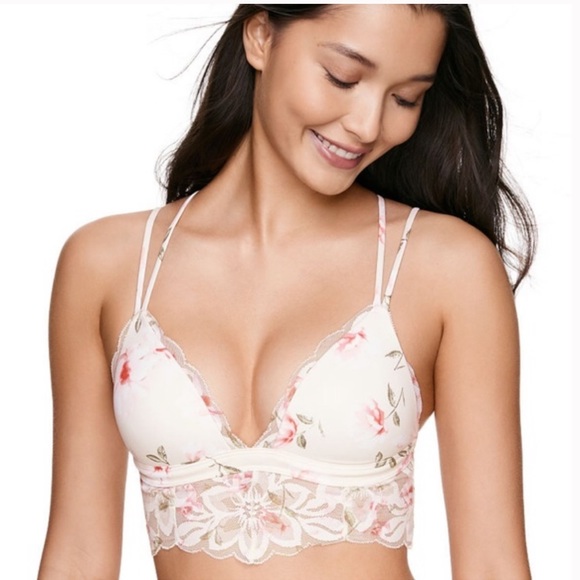PINK Victoria's Secret Other - VS PINK White Floral Push Up Bralette